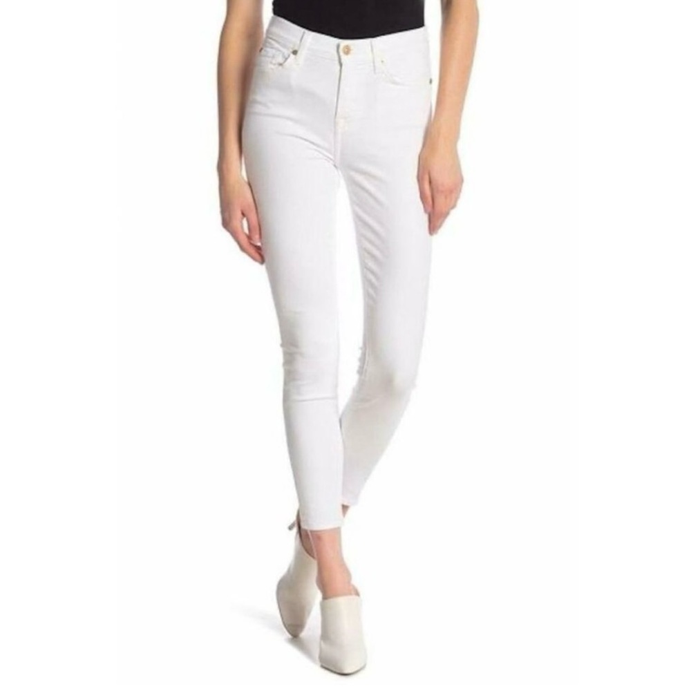 7 For All Mankind White Skinny Jeans